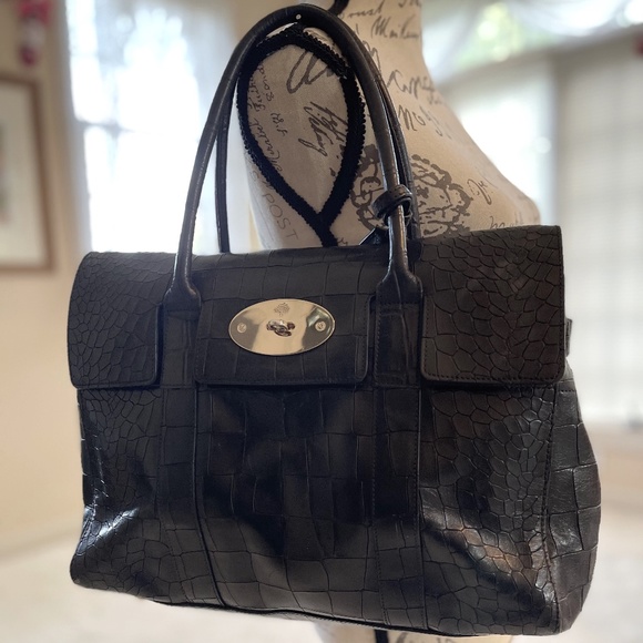 Mulberry Handbags - Mulberry Crocodile Embossed Bayswater